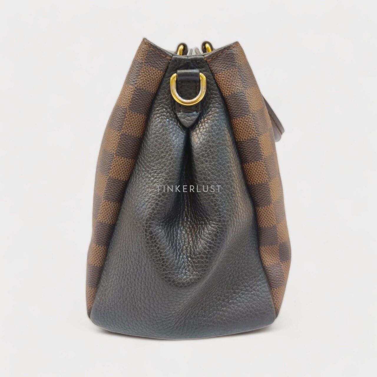 Louis Vuitton Damier Ebene Cuir Taurillon Britanny Satchel