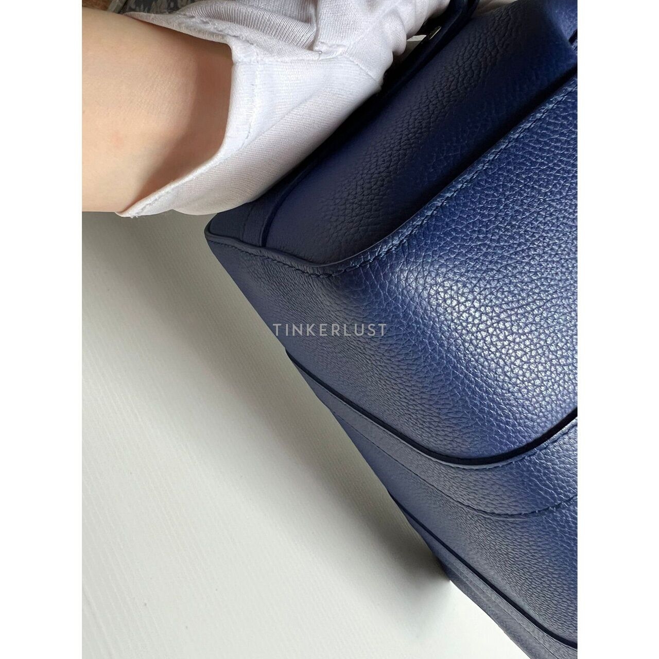 Louis Vuitton Everyday Signature Blue White Calfskin SHW Chip Shoulder Bag