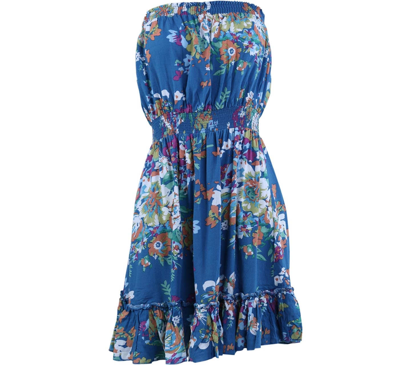 Forever 21 Blue Floral Tube Mini Dress