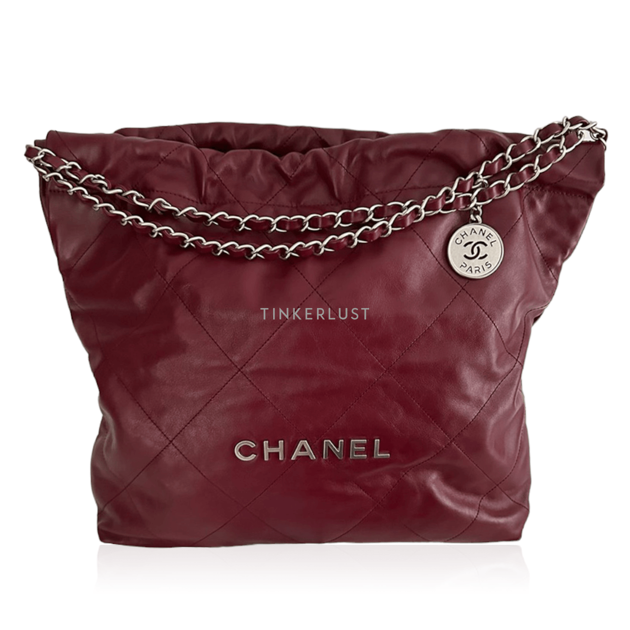 Chanel C22 Medium Maroon SHW Shoulder Bag