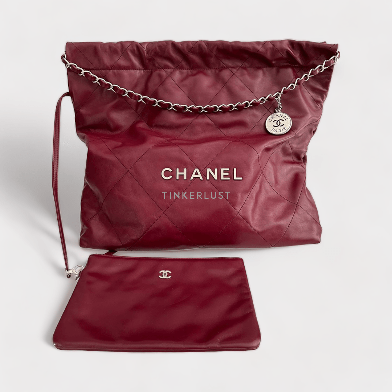 Chanel C22 Medium Maroon SHW Shoulder Bag