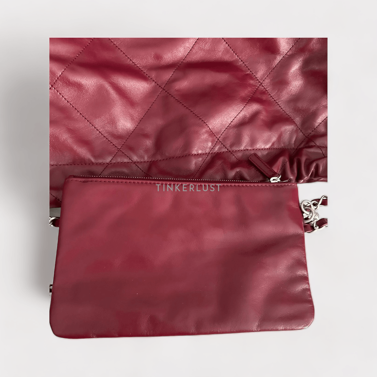 Chanel C22 Medium Maroon SHW Shoulder Bag