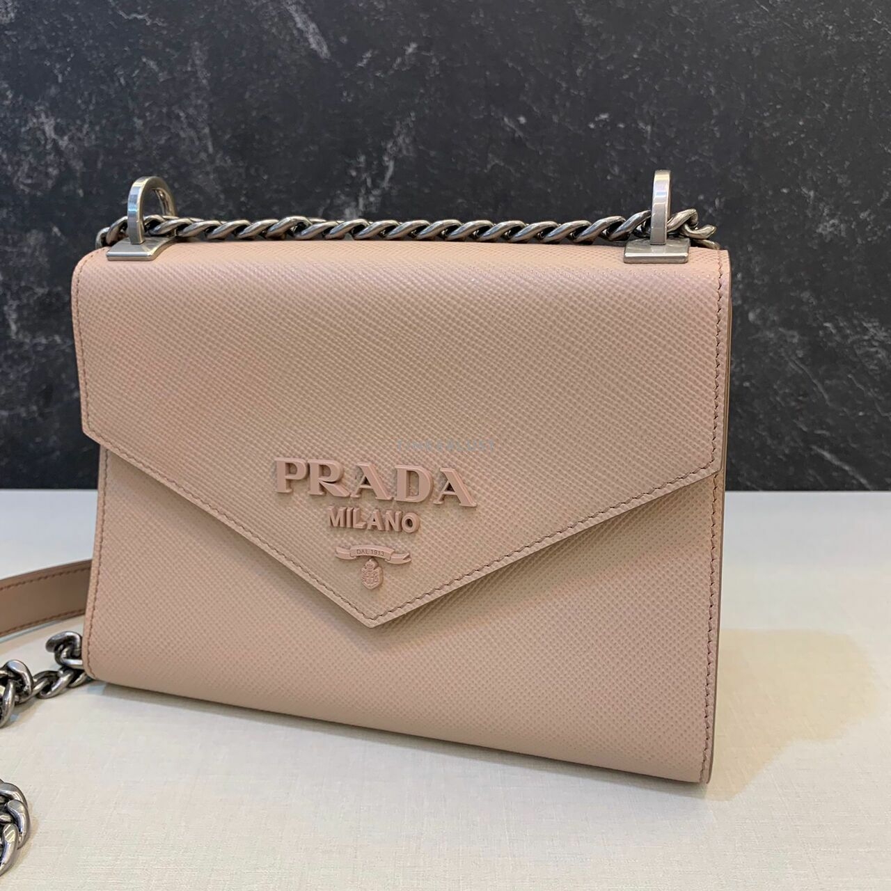 Prada Cipria Saffiano Cuir Monochrome Nude 2019 Shoulder Bag