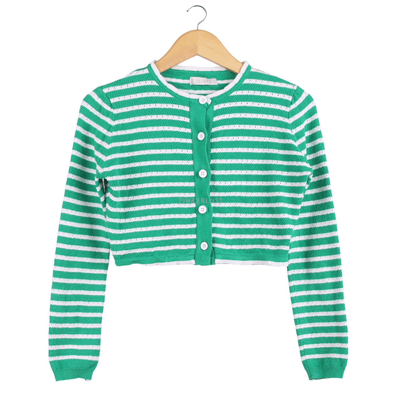 Oudre Green & White Cardigan