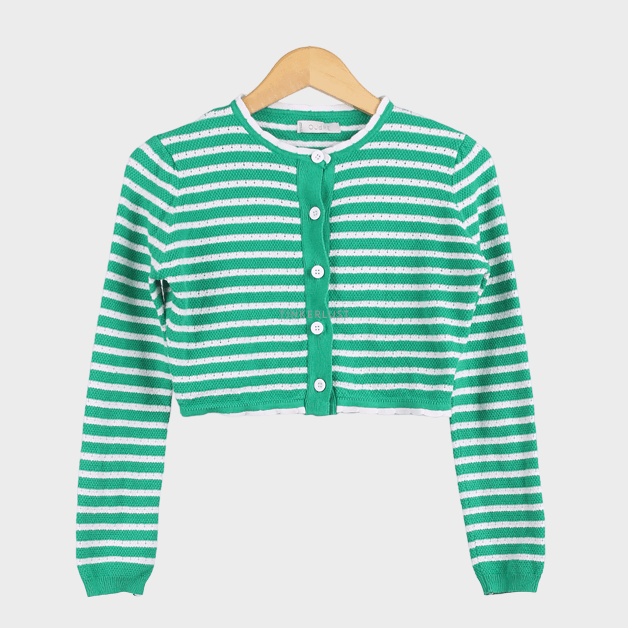 Oudre Green & White Cardigan