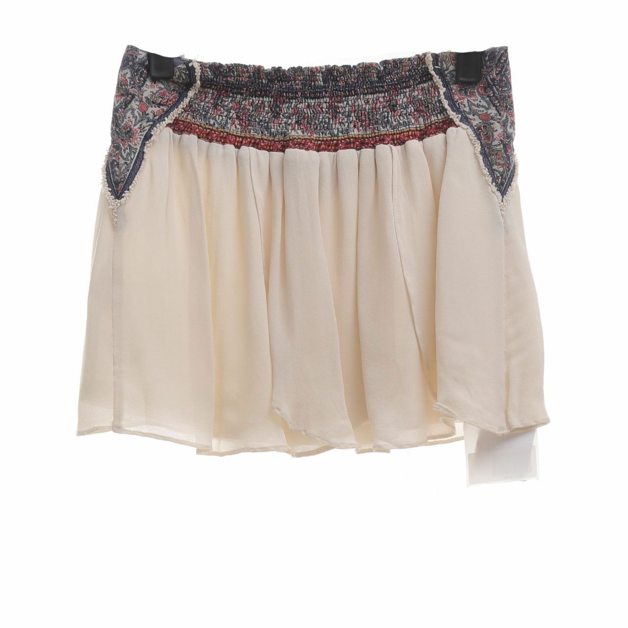 Pull & Bear Off White Mini Skirt