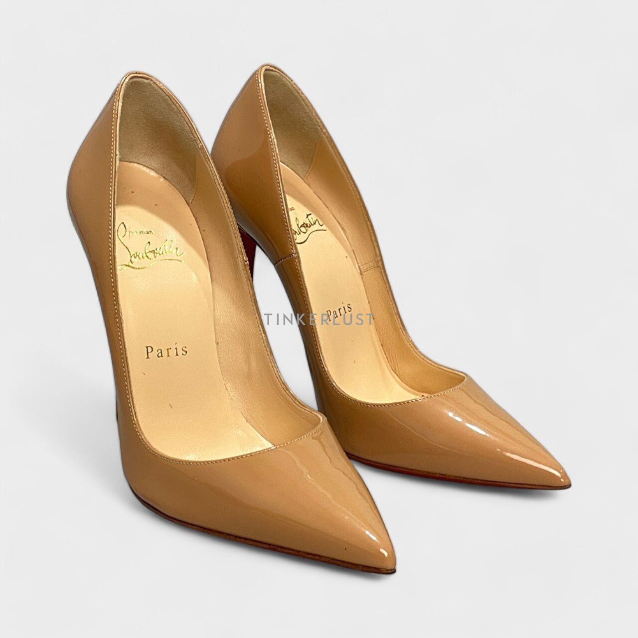 Christian Louboutin Kate 100 Nude Pumps Heels