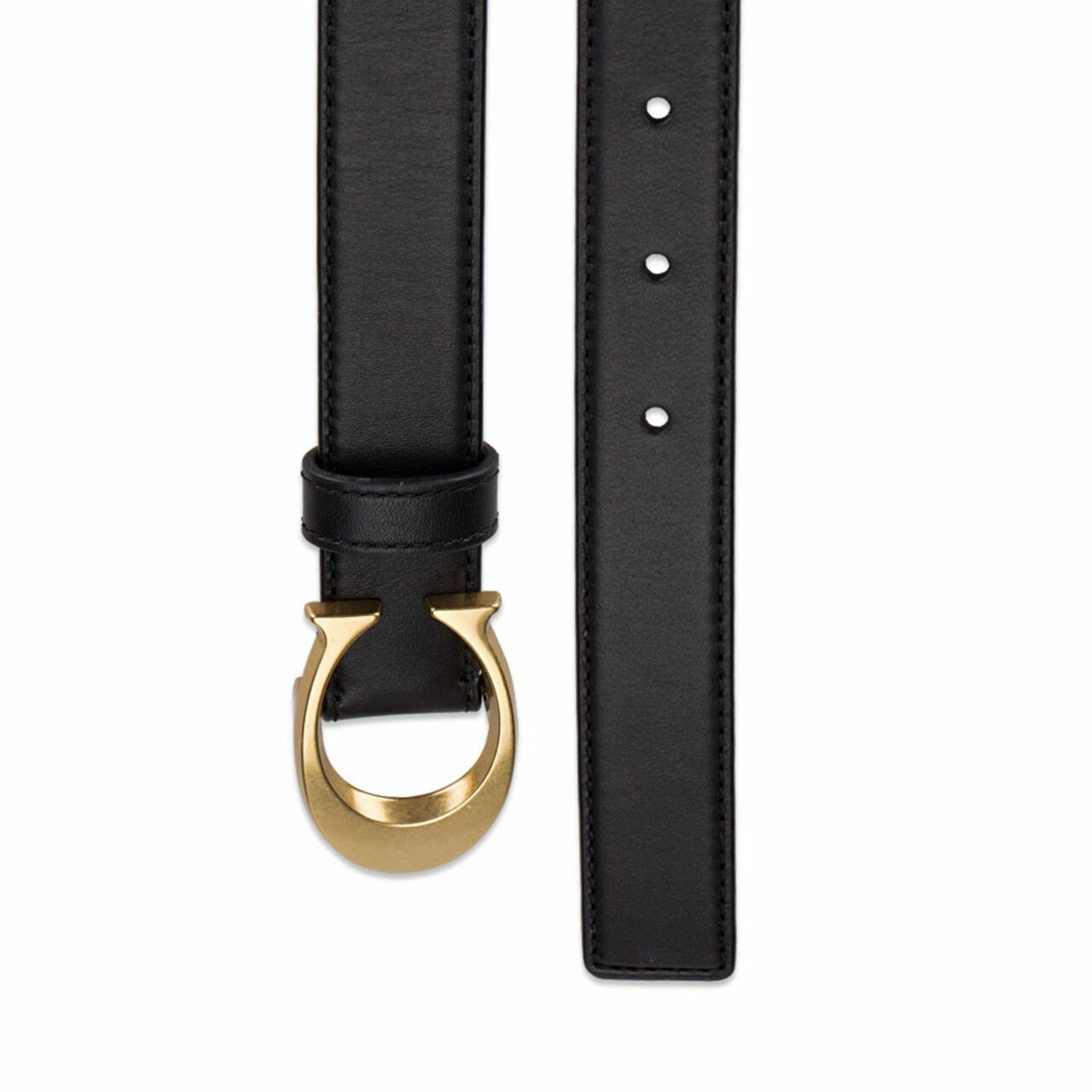 Coach Black And Brown Signature Buckle Reversible Belt 