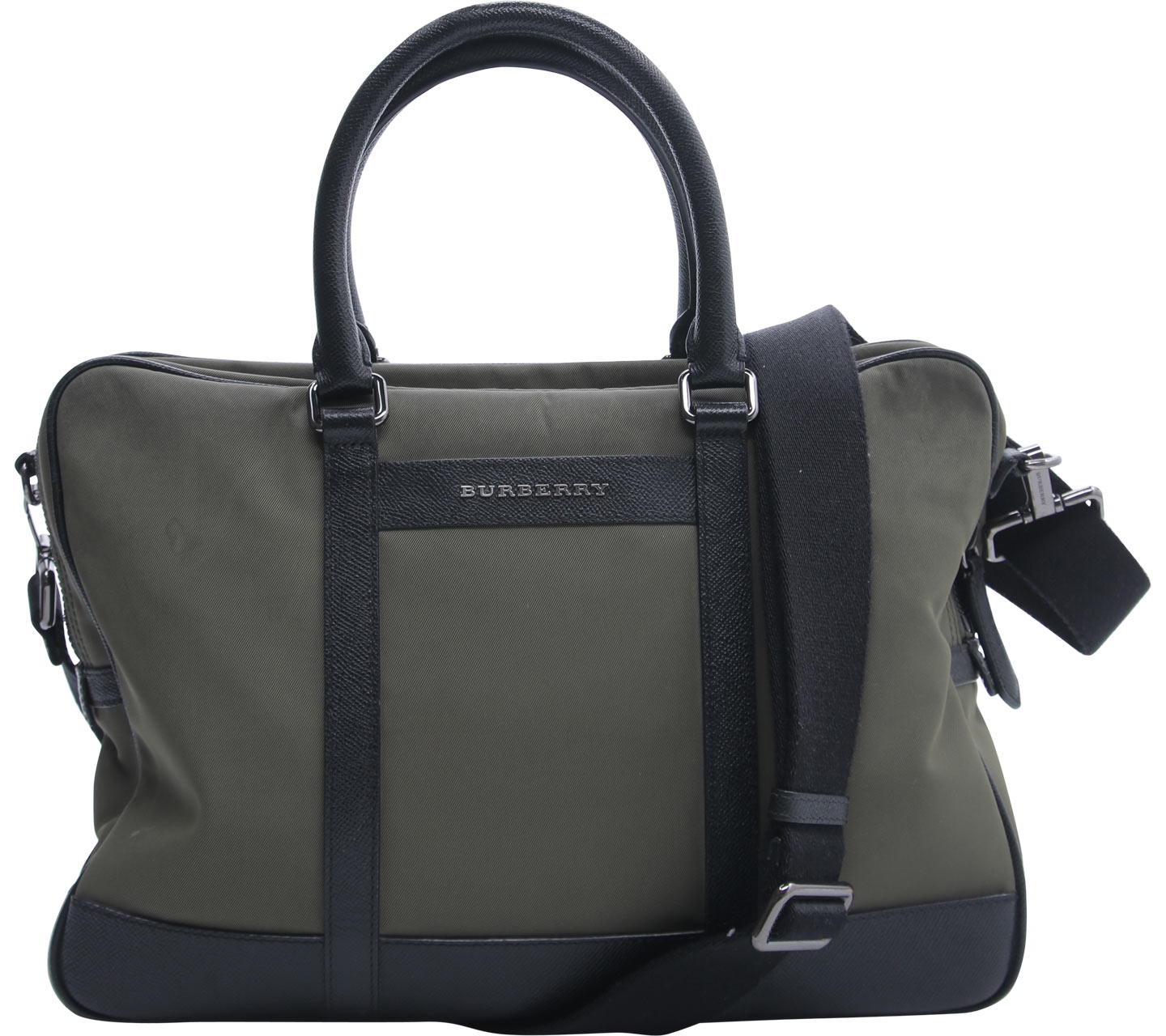 Burberry Green Canvas Satchel