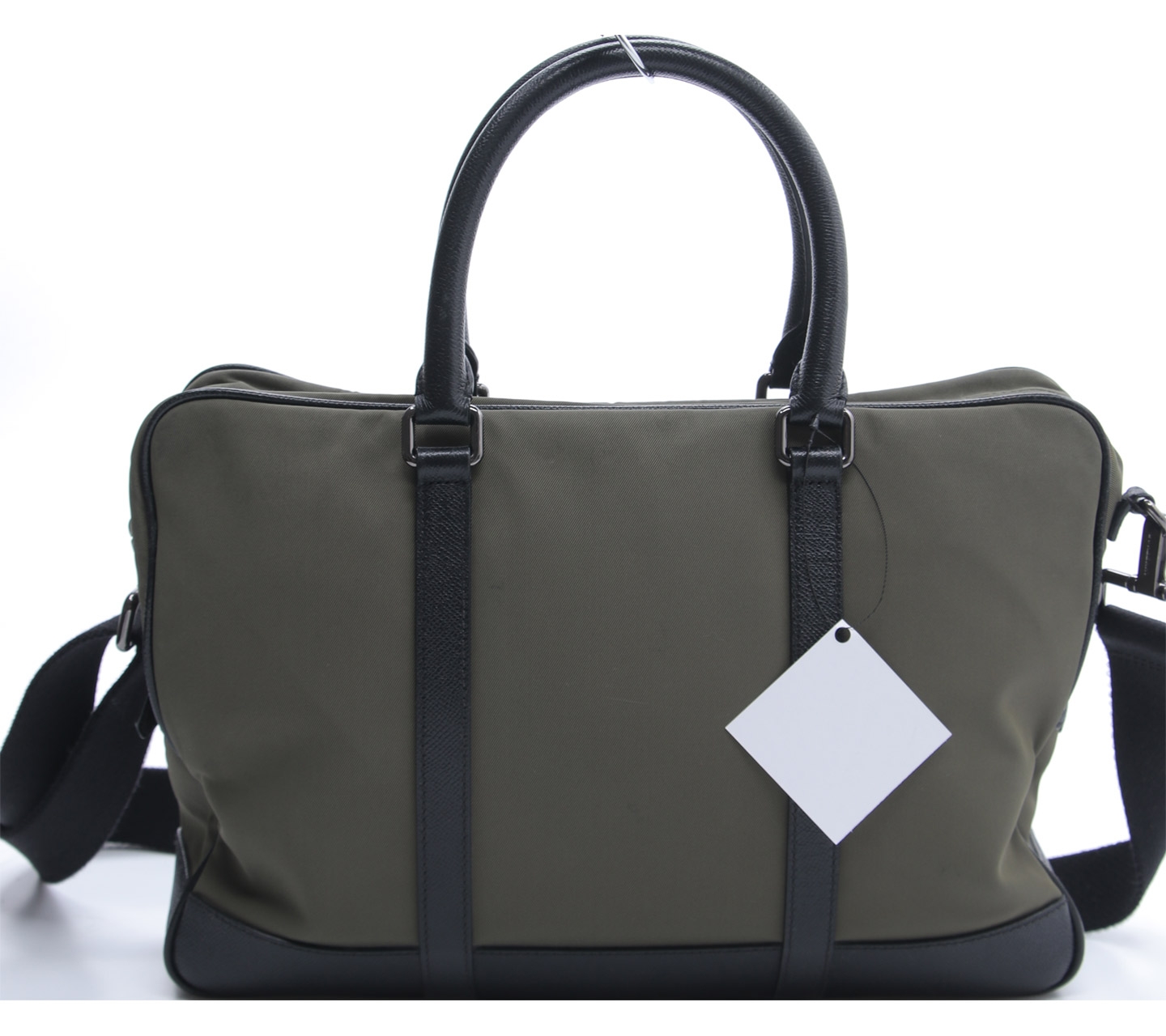 Burberry Green Canvas Satchel