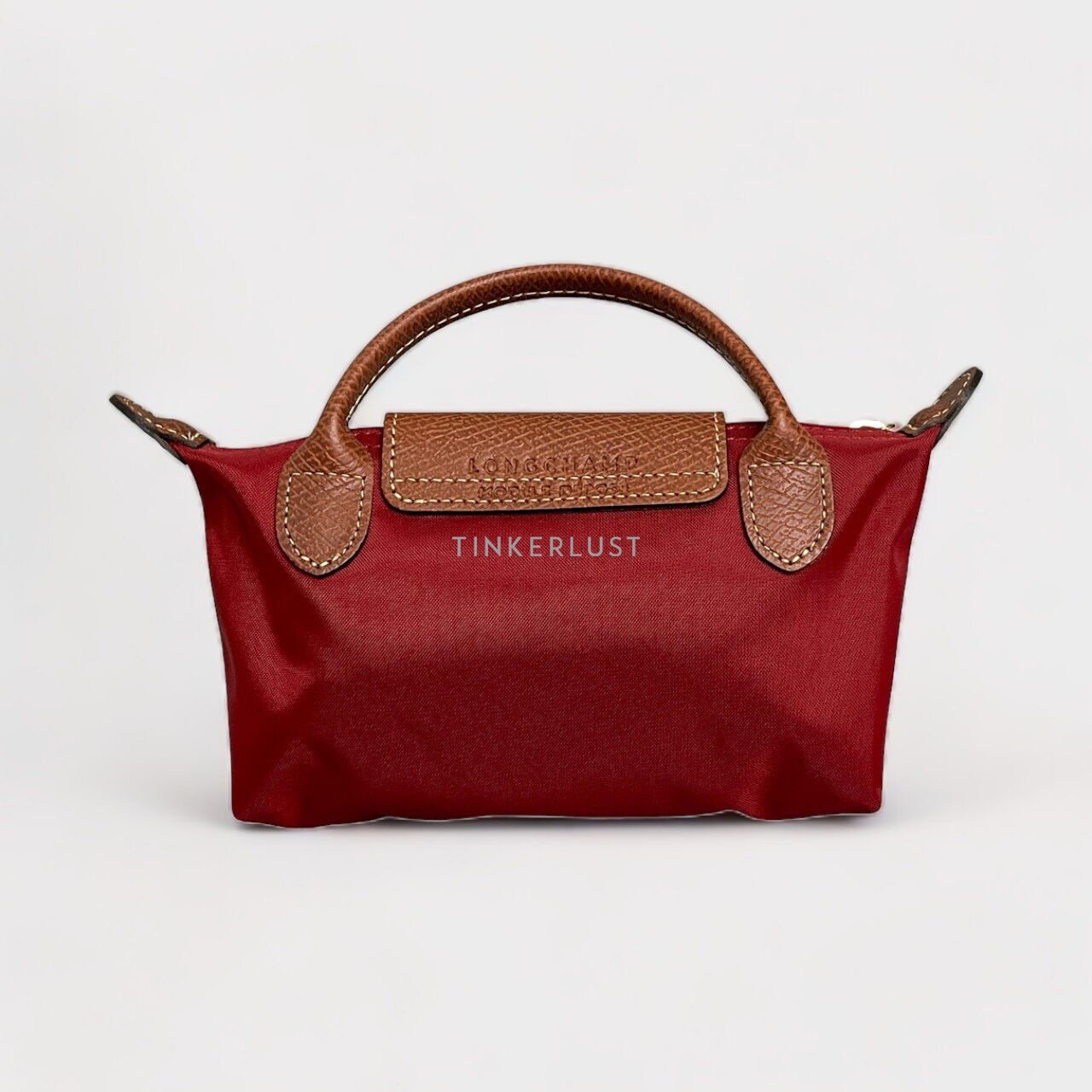 Longchamp Le Pliage Original Maroon Top-Handle Pouch