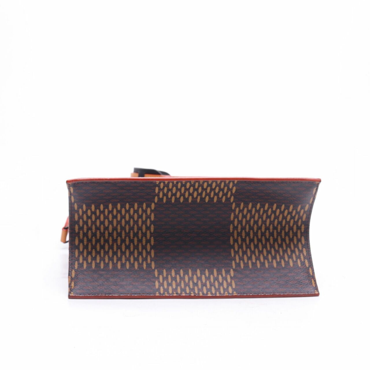 Louis Vuitton Sac Plat Nigo Mini Giant Wave Monogram Damier Ebene Drip Brown Canvas Tote Bag