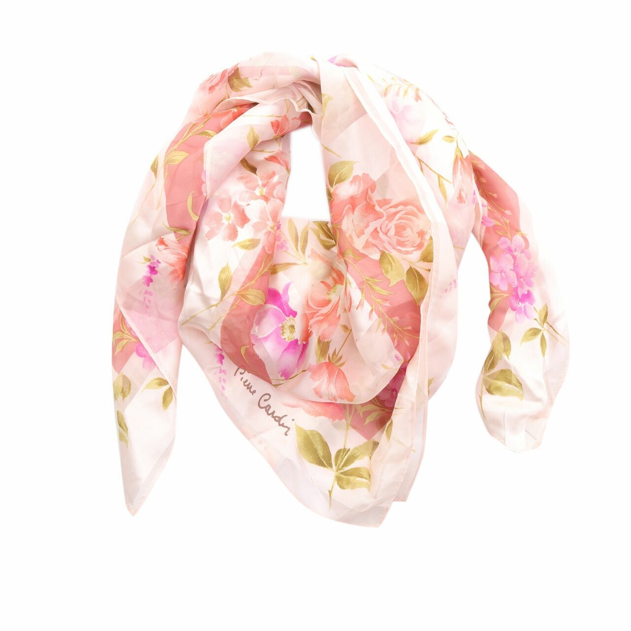 Pierre Cardin Pink Floral Scarf