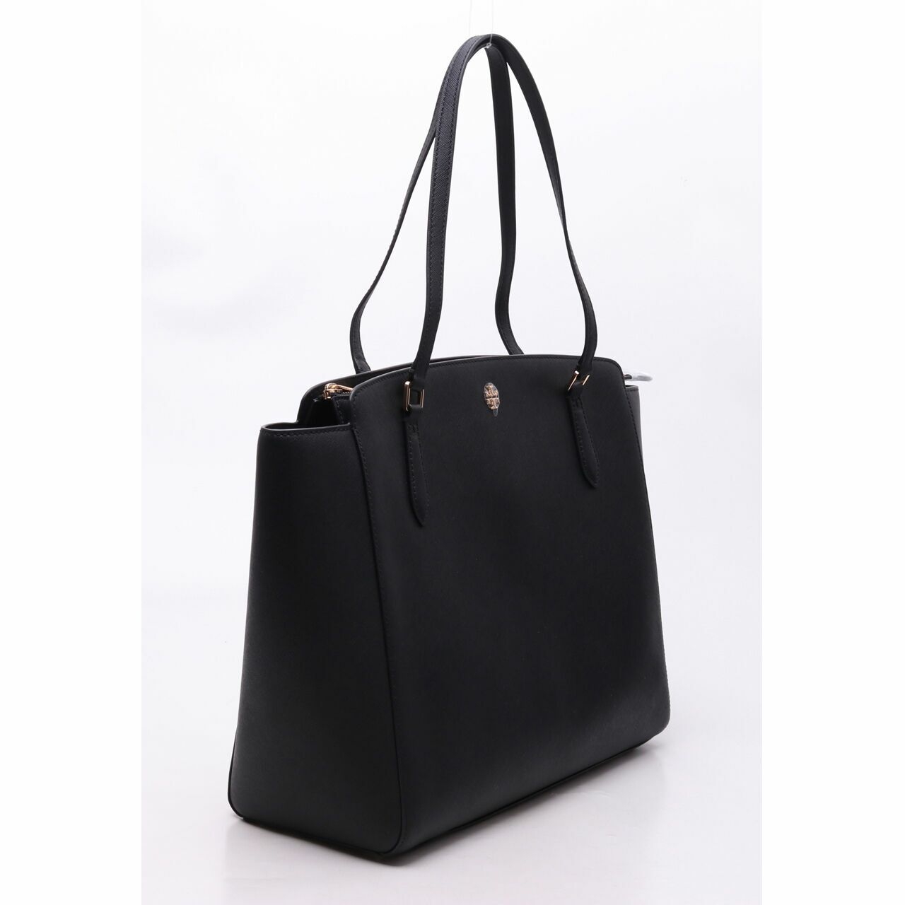 Tory Burch Emerson Wrok Black Large Tote Bag