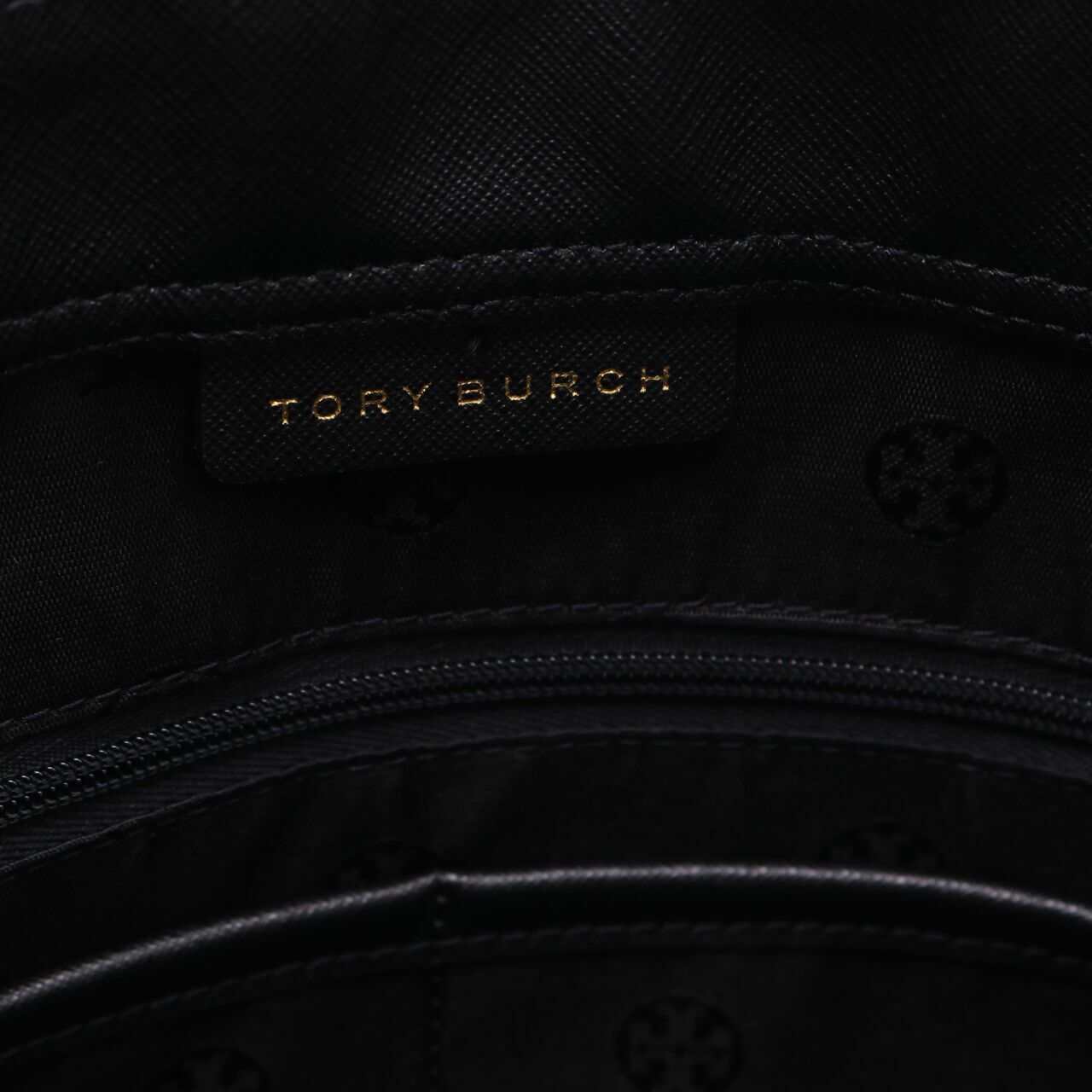 Tory Burch Emerson Wrok Black Large Tote Bag