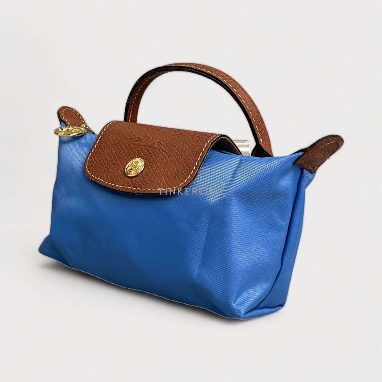 Longchamp Le Pliage Original Cobalt Blue Top-Handle Pouch