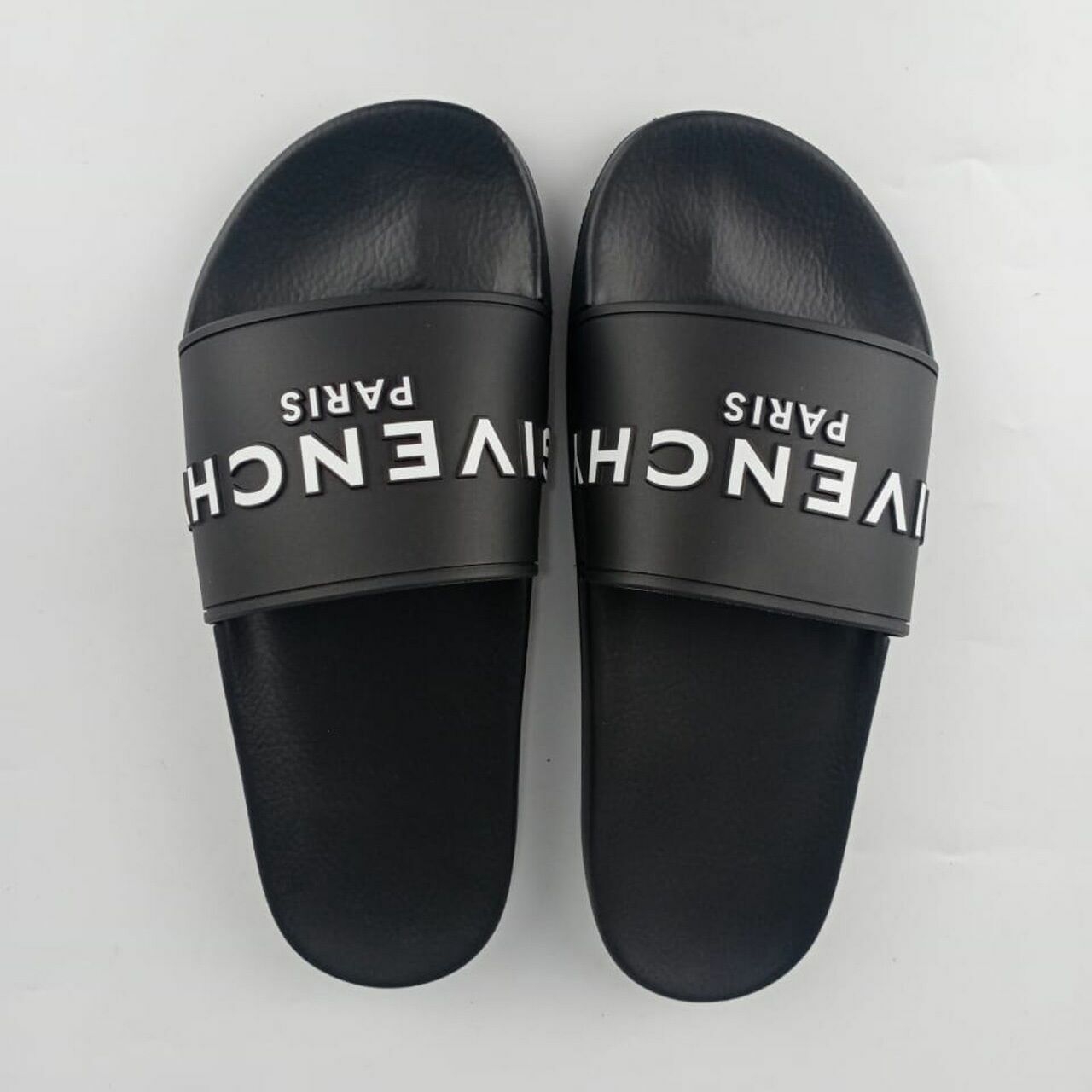 Givenchy Logo Slides in Black Sandals