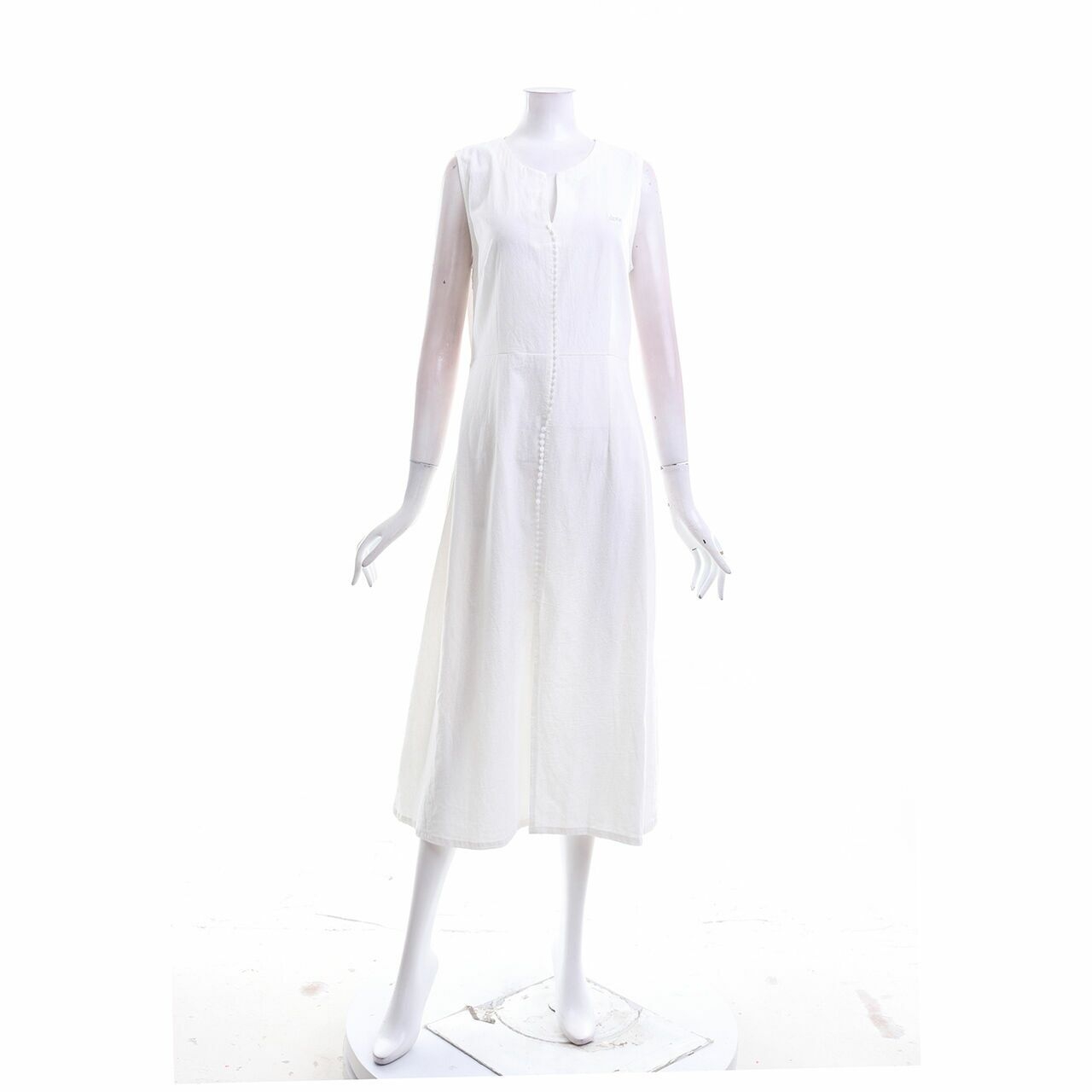 Private Collection White Slit Long Dress