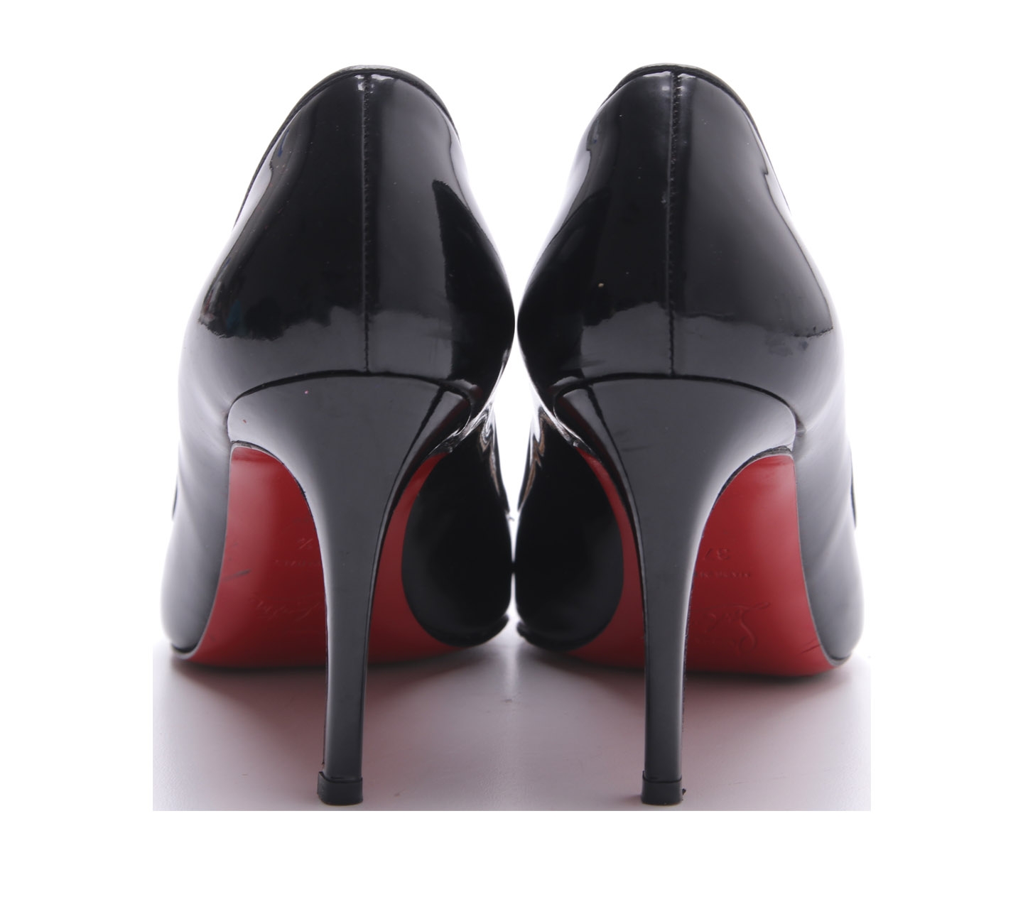 Christian Louboutin Black Ribbon Mesh Heels