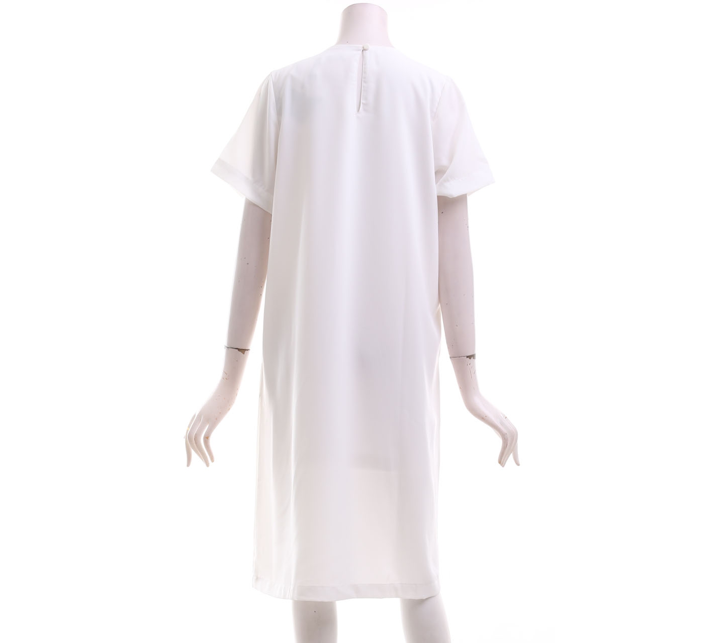 Eunoia Off White Pleats Mini Dress