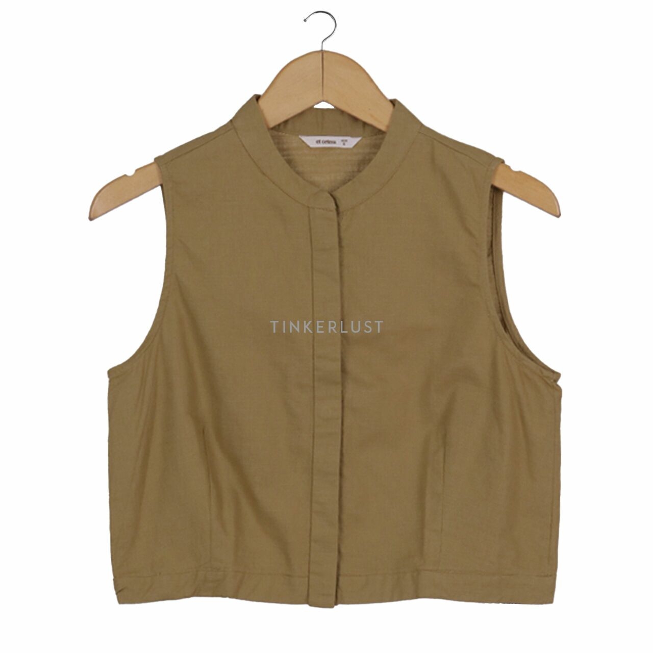 Et Cetera Olive Sleeveless