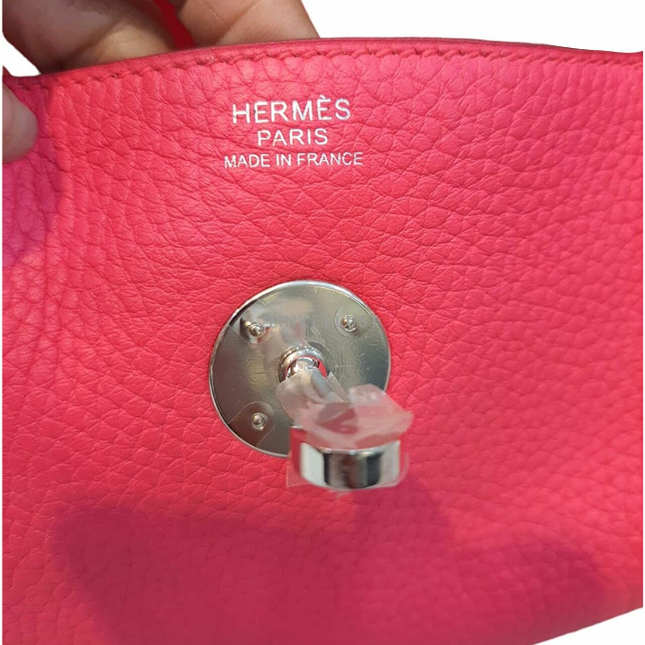 Hermes Lindy 30 Rose Clemence Leather #D PHW Satchel