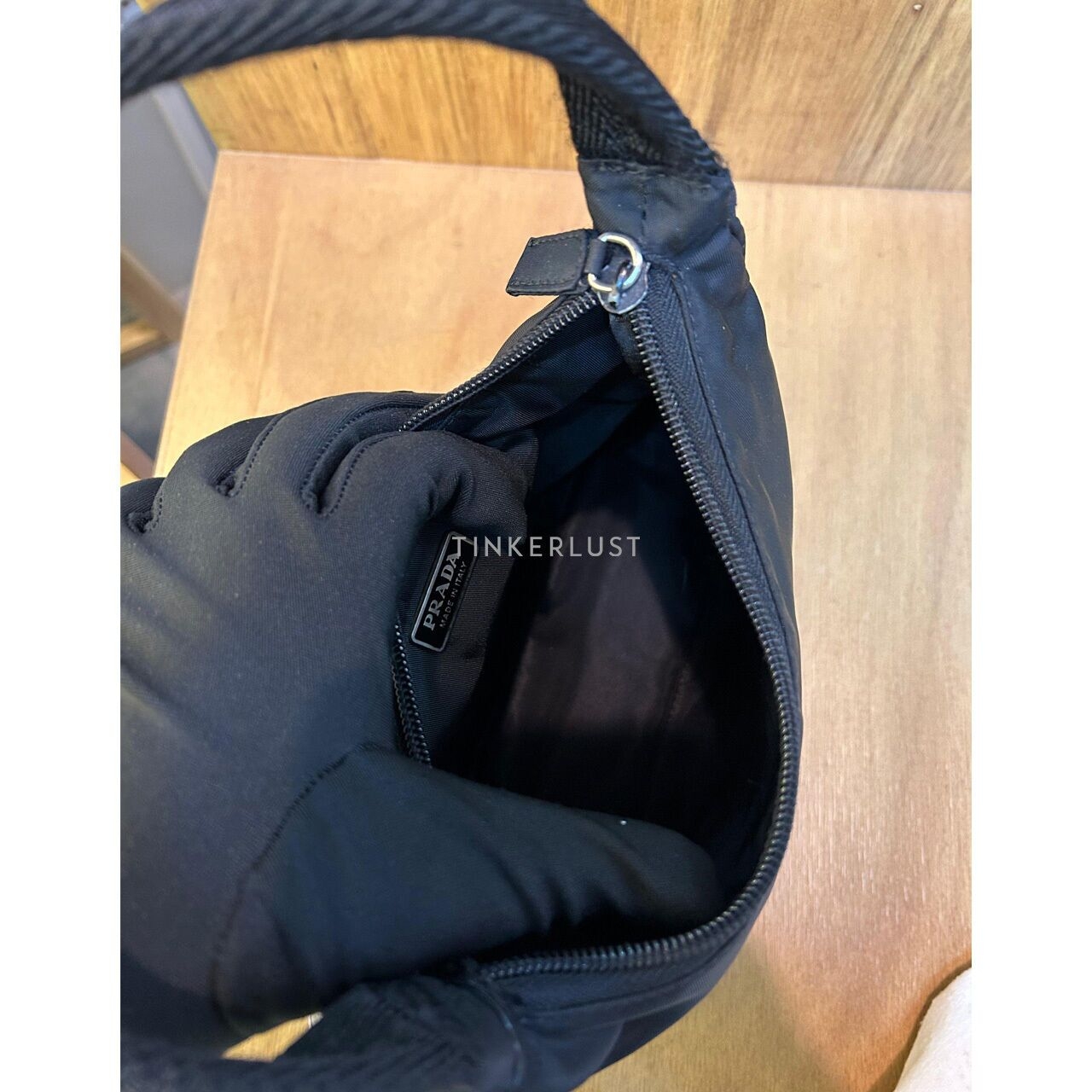 Prada Re-Edition Hobo Black SHW Shoulder Bag