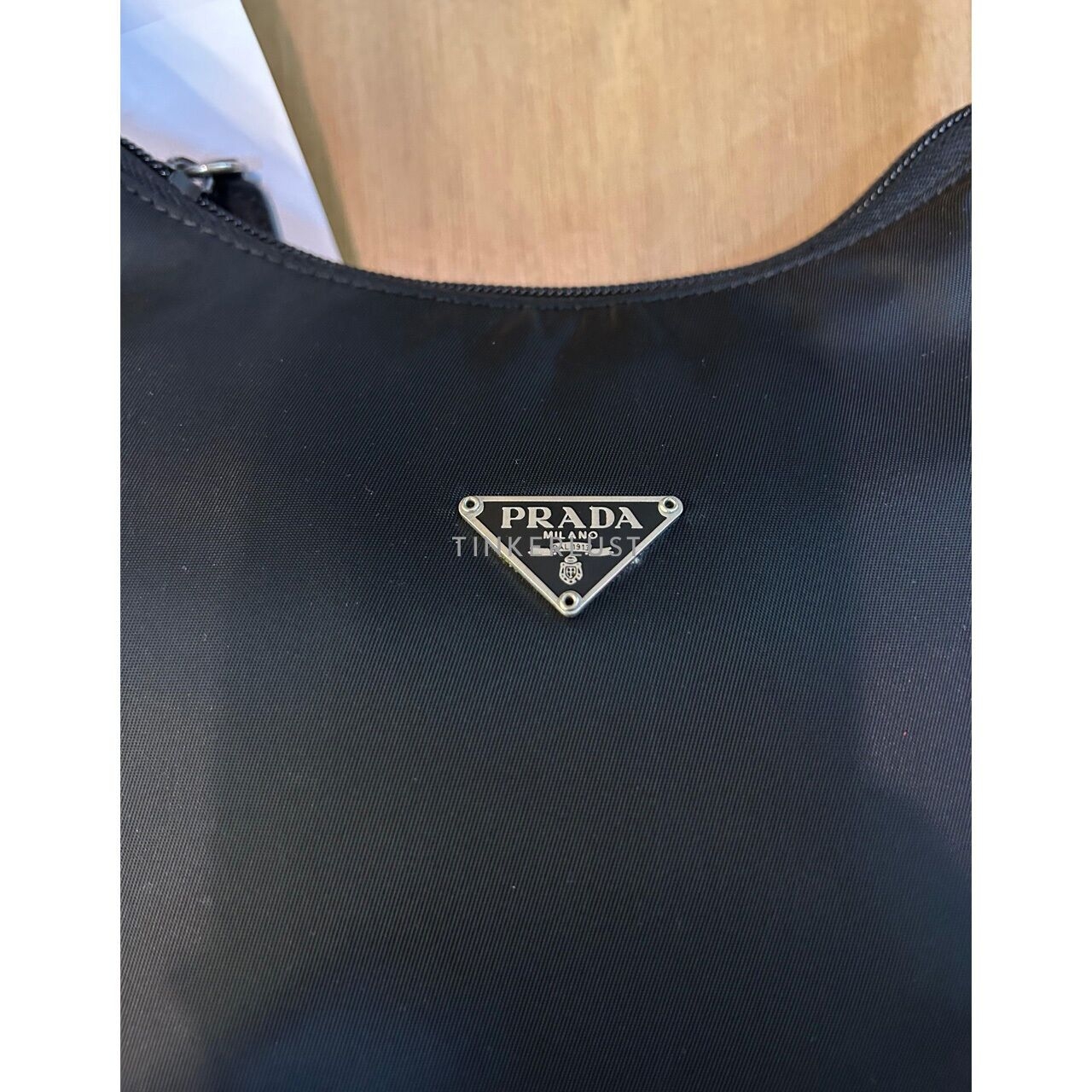 Prada Re-Edition Hobo Black SHW Shoulder Bag