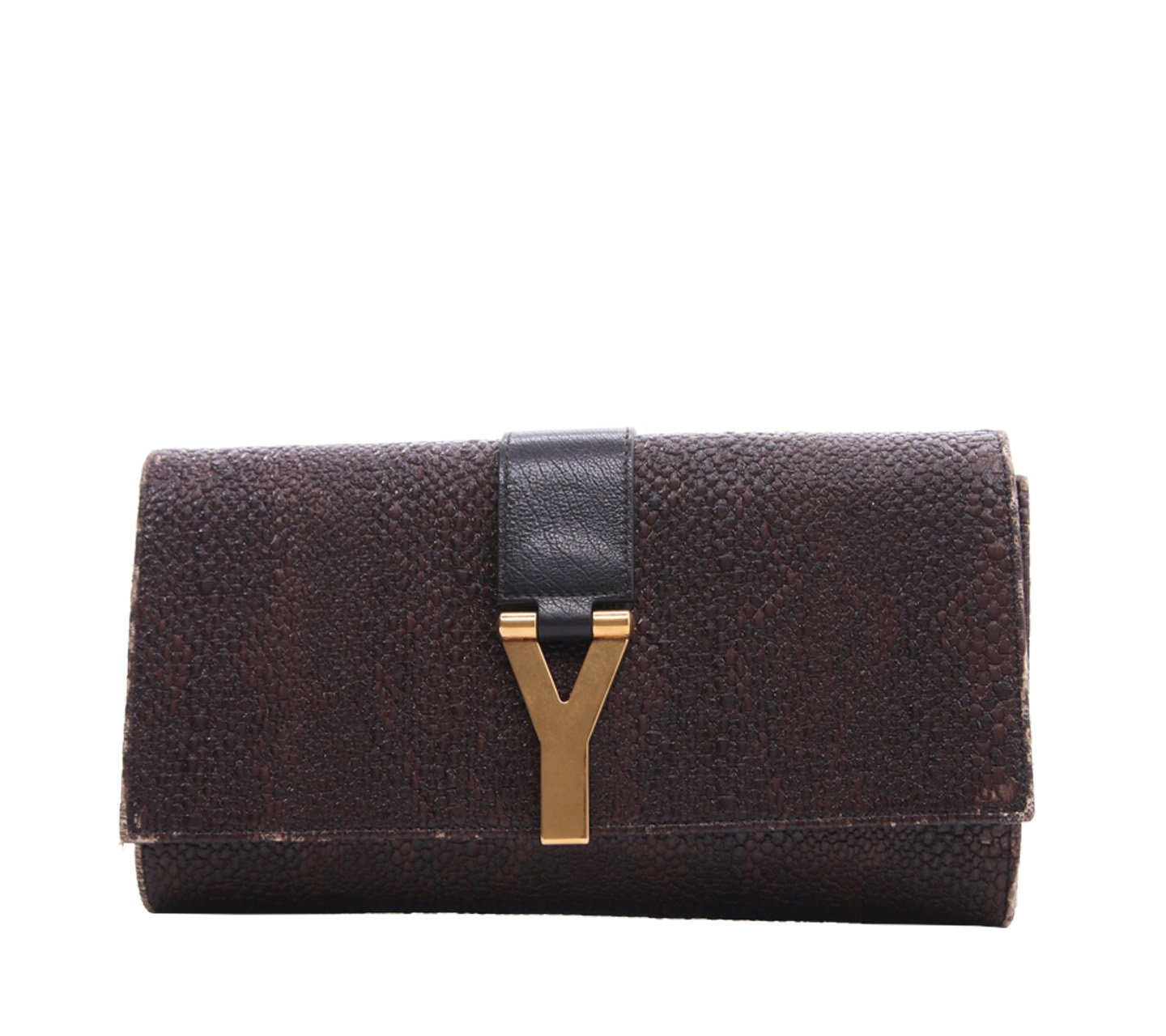 Ysl Dark Brown Clutch