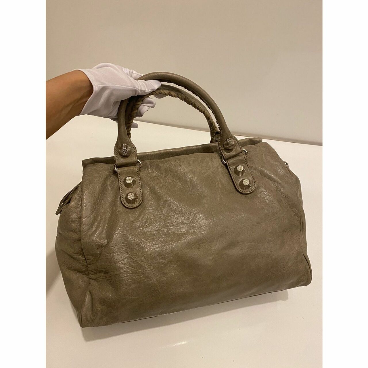 Balenciaga Agneau Giant 21 Silver Hardware Mid Day Grey SHW Handbag