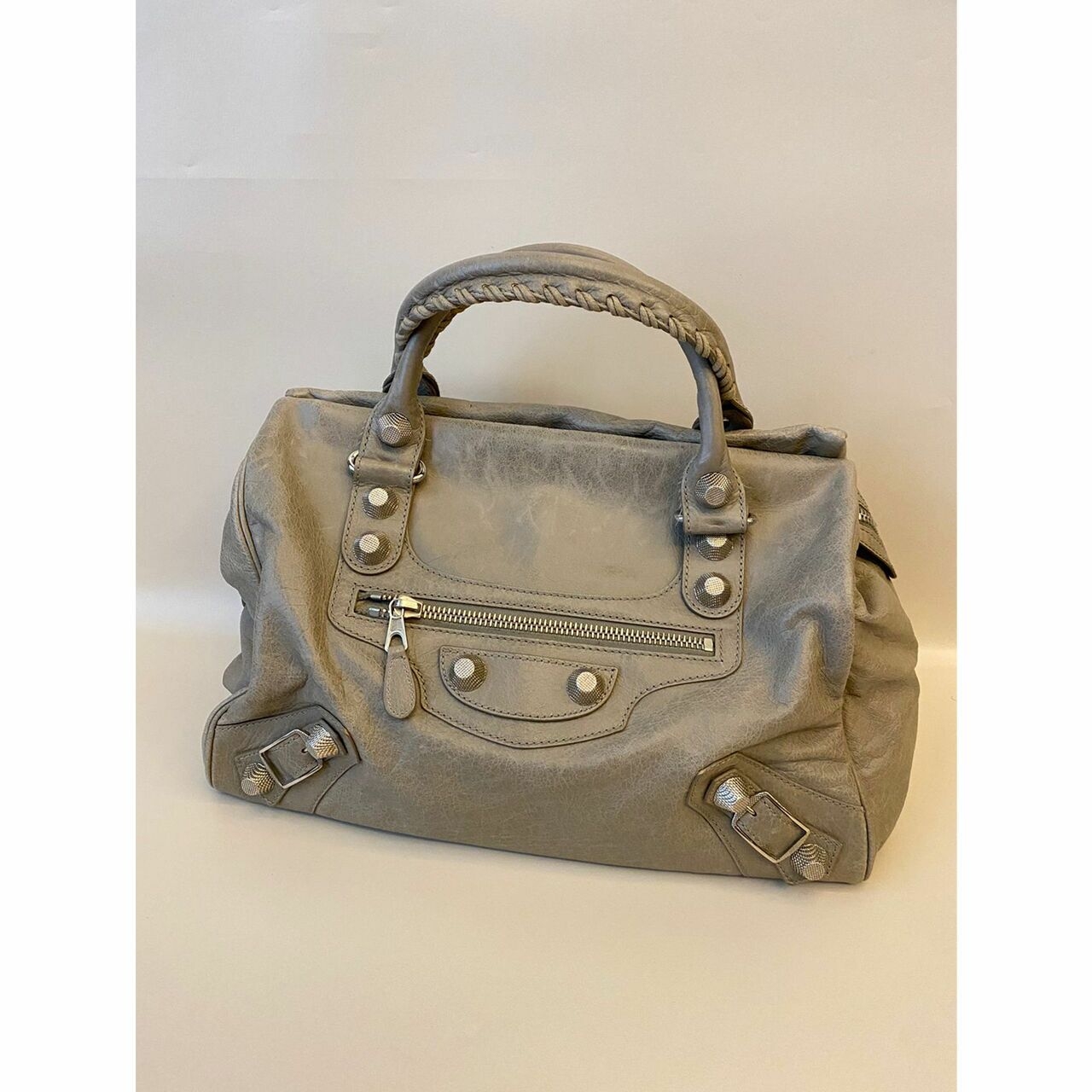 Balenciaga Agneau Giant 21 Silver Hardware Mid Day Grey SHW Handbag