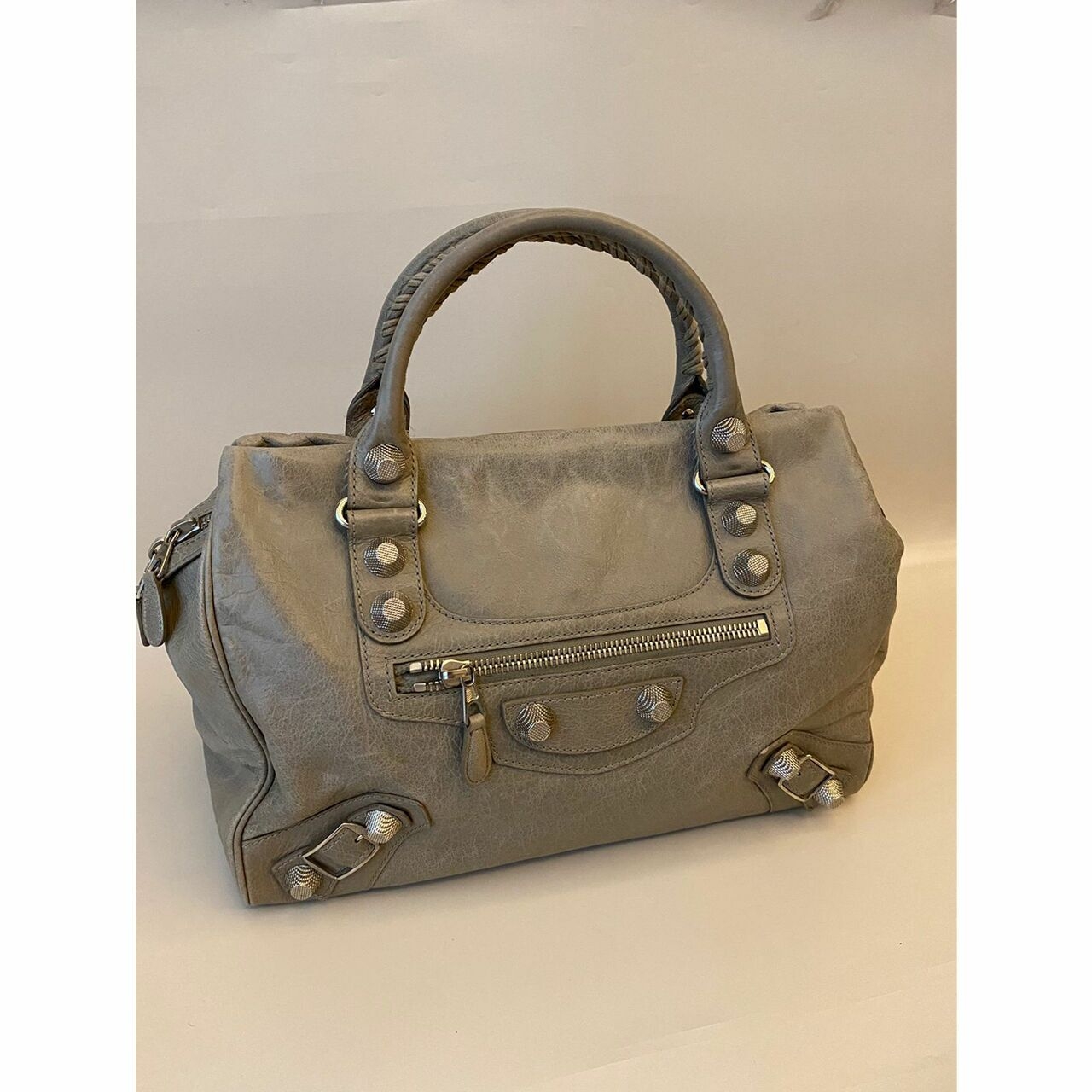 Balenciaga Agneau Giant 21 Silver Hardware Mid Day Grey SHW Handbag