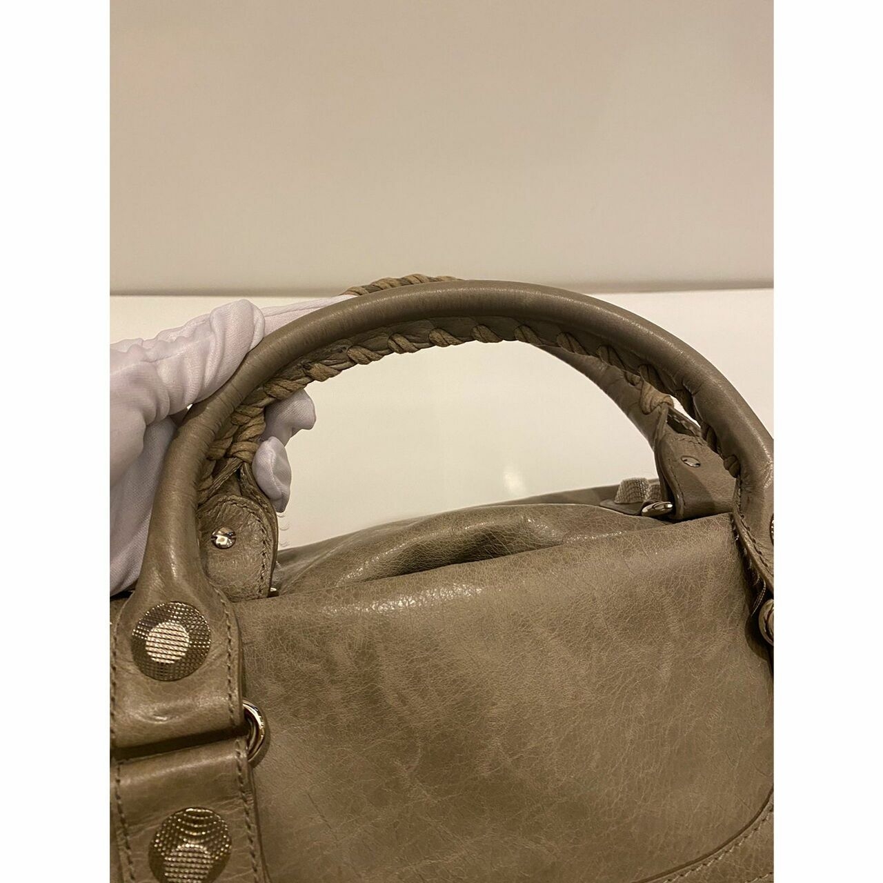 Balenciaga Agneau Giant 21 Silver Hardware Mid Day Grey SHW Handbag