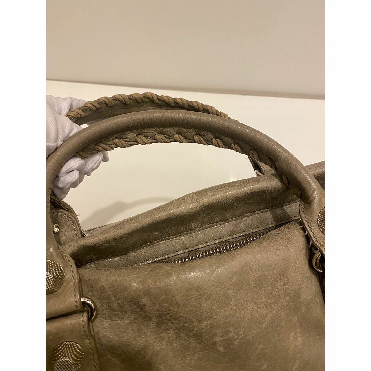 Balenciaga Agneau Giant 21 Silver Hardware Mid Day Grey SHW Handbag