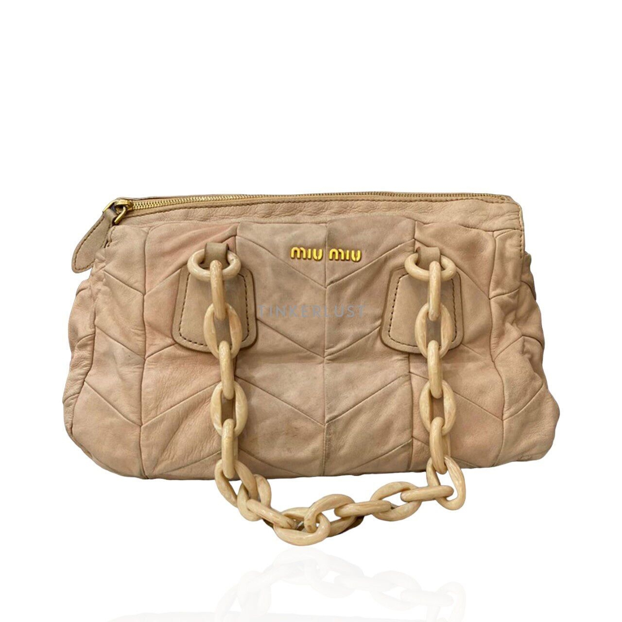 Miu Miu Take All Peach Shoulder Bag