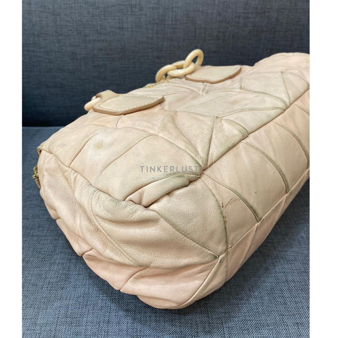 Miu Miu Take All Peach Shoulder Bag