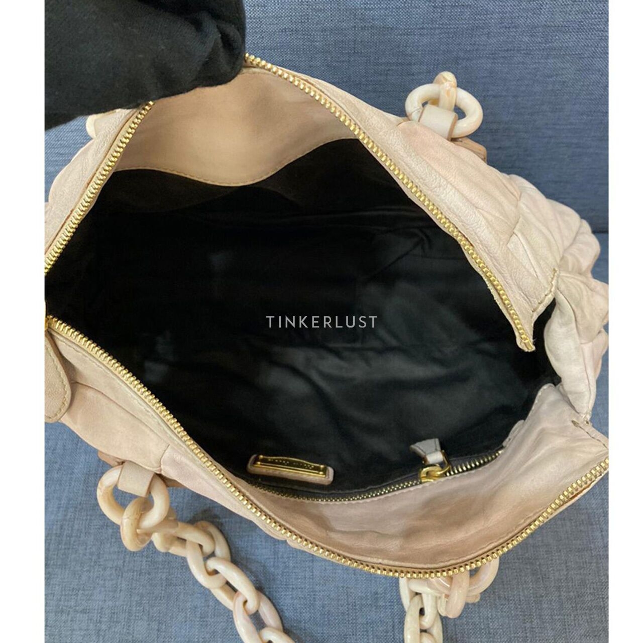 Miu Miu Take All Peach Shoulder Bag