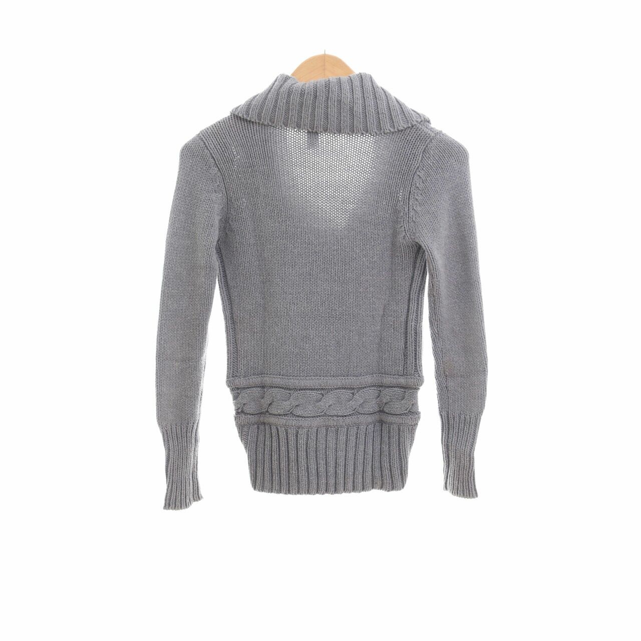 Mango Grey Knit Cardigan