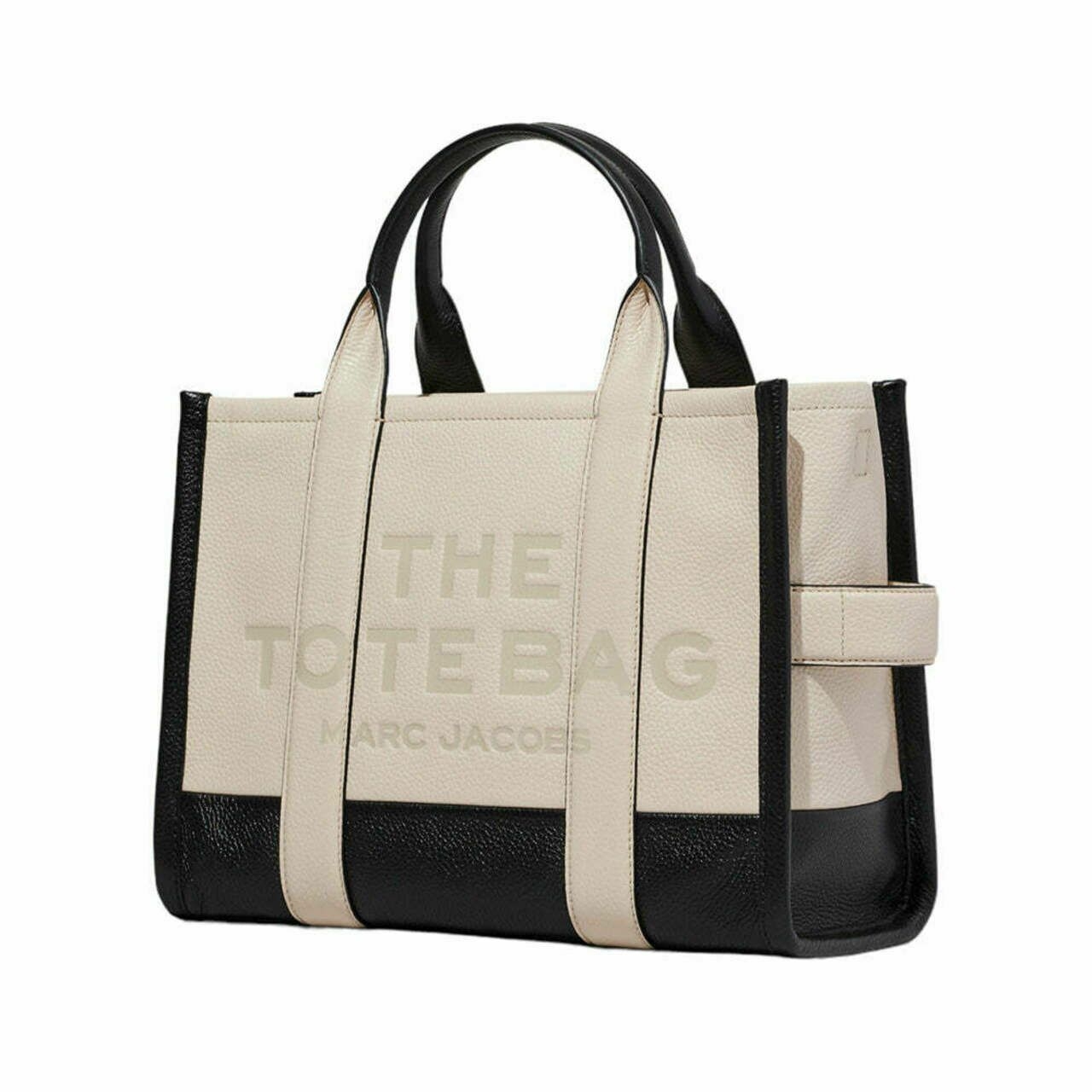 Marc Jacobs The Colorblock Grained Medium Tote Bag Ivory Multi