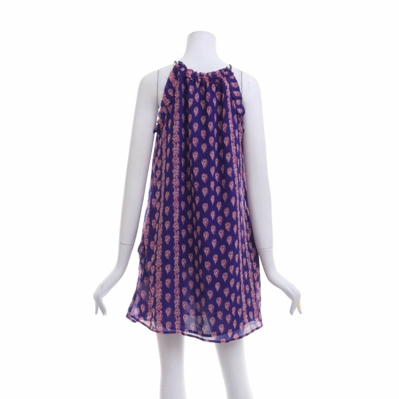 Mango Purple Pattern Mini Dress