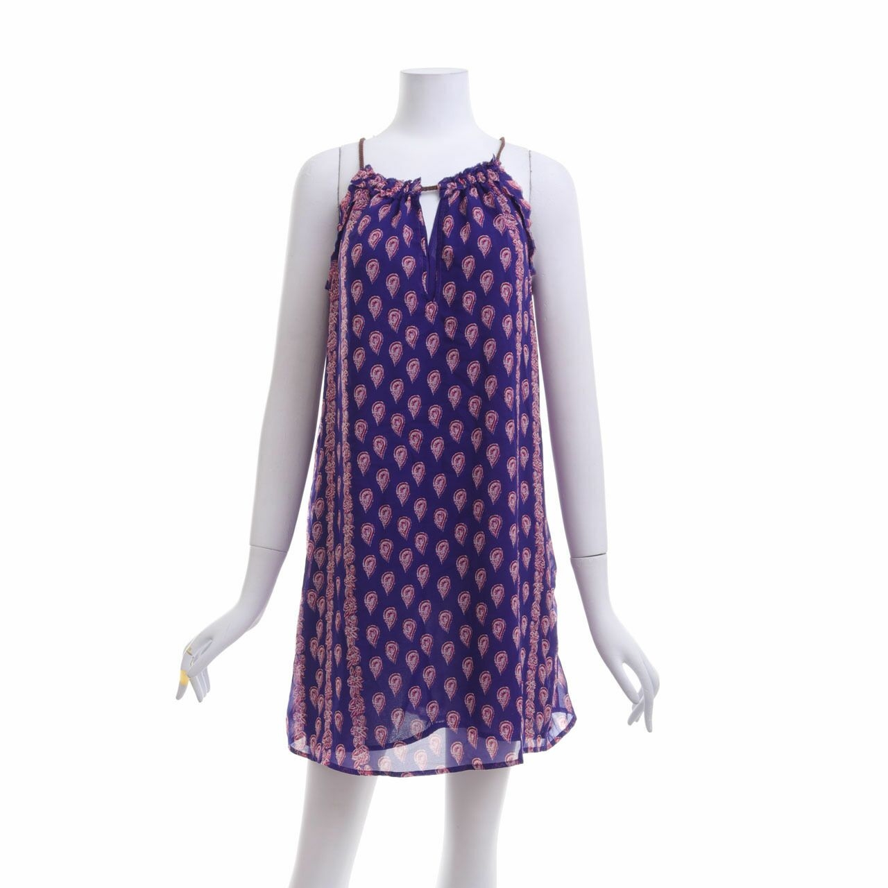 Mango Purple Pattern Mini Dress