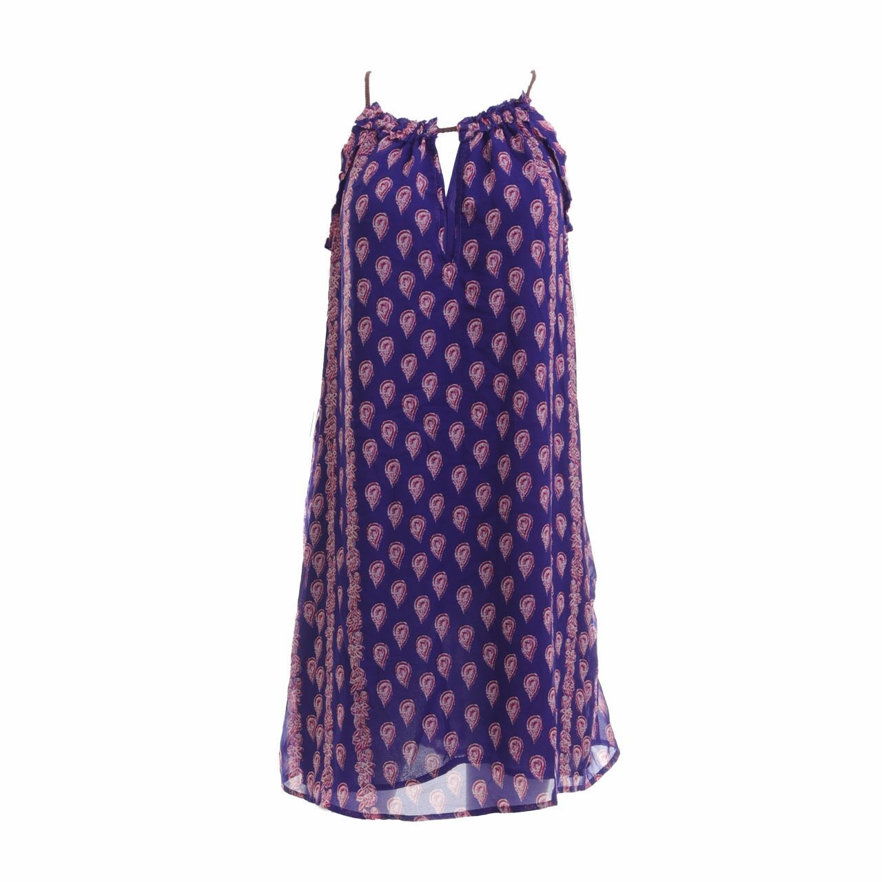 Mango Purple Pattern Mini Dress