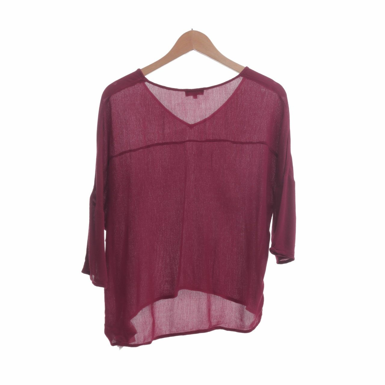 Zalora Red V-Neck Blouse