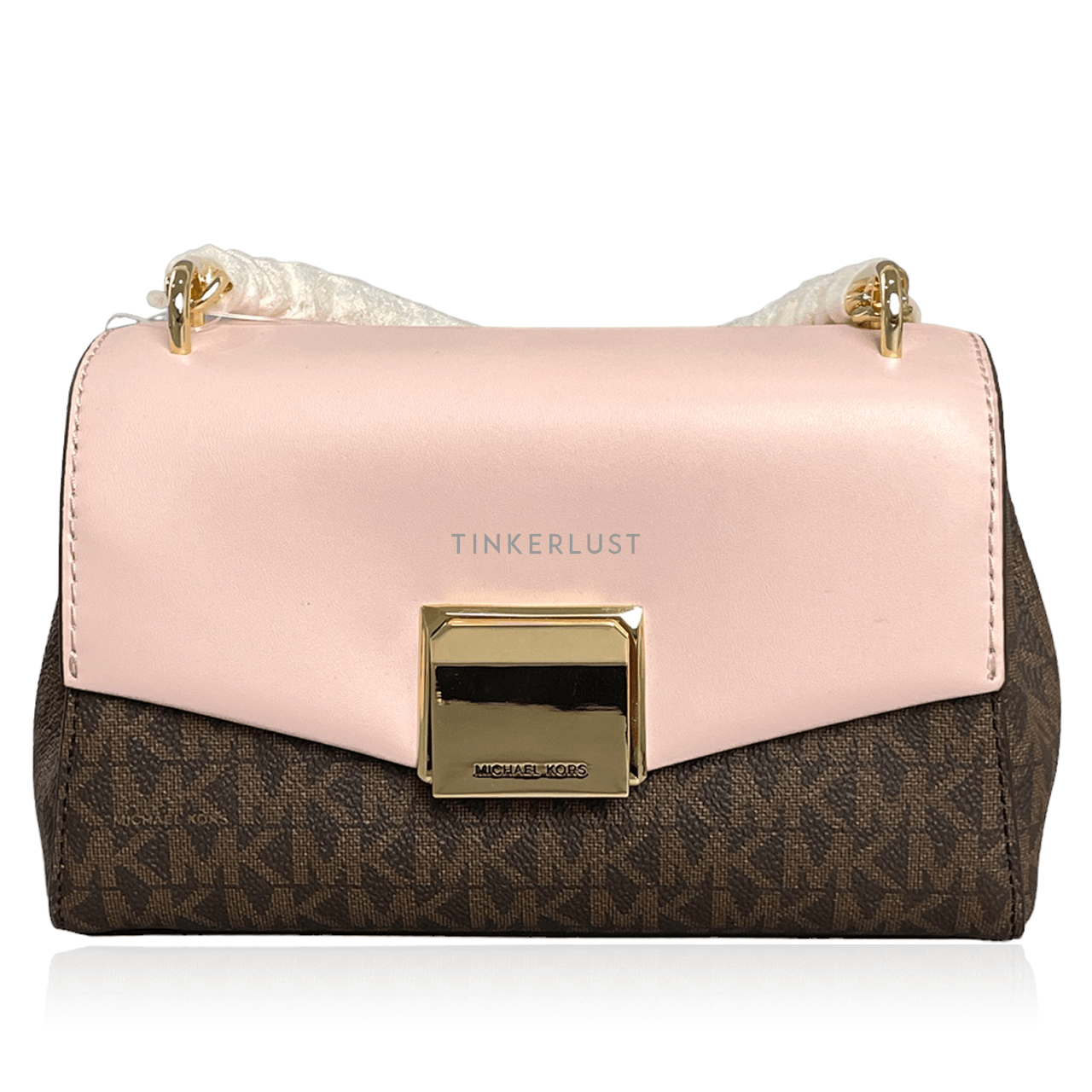 Michael Kors 35H0GXPC1V Lita Brown Powder Blush Satchel Bag