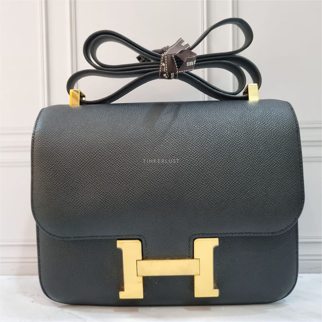 Hermes Constance 24 Black Epsom GHW #T Sling Bag