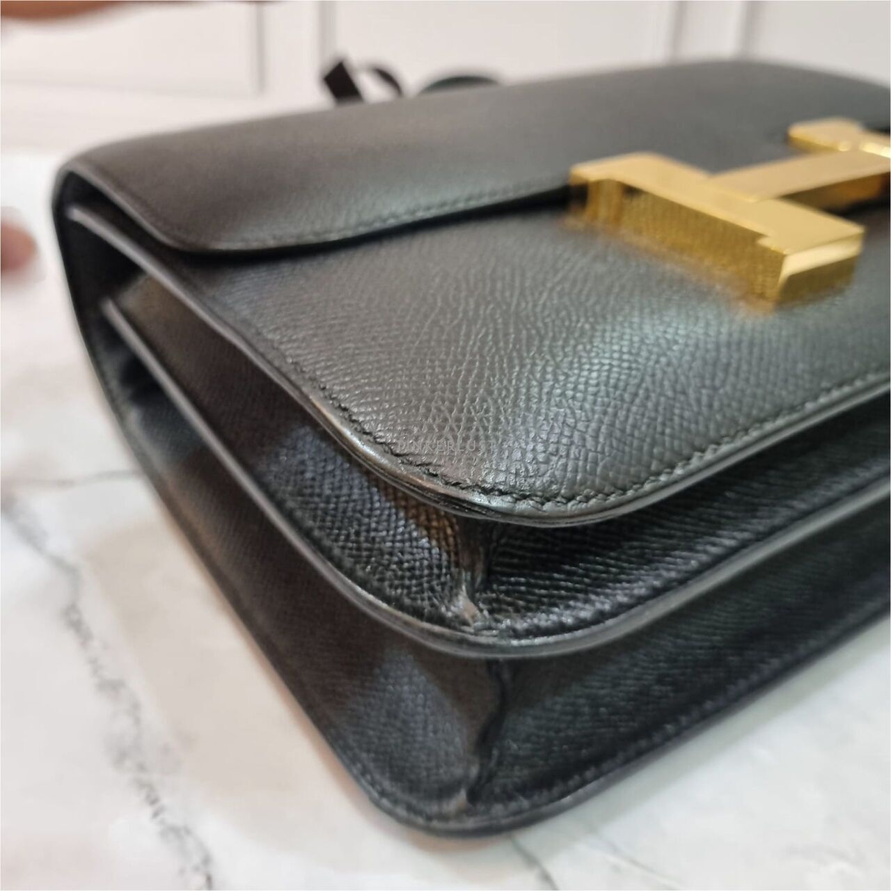 Hermes Constance 24 Black Epsom GHW #T Sling Bag