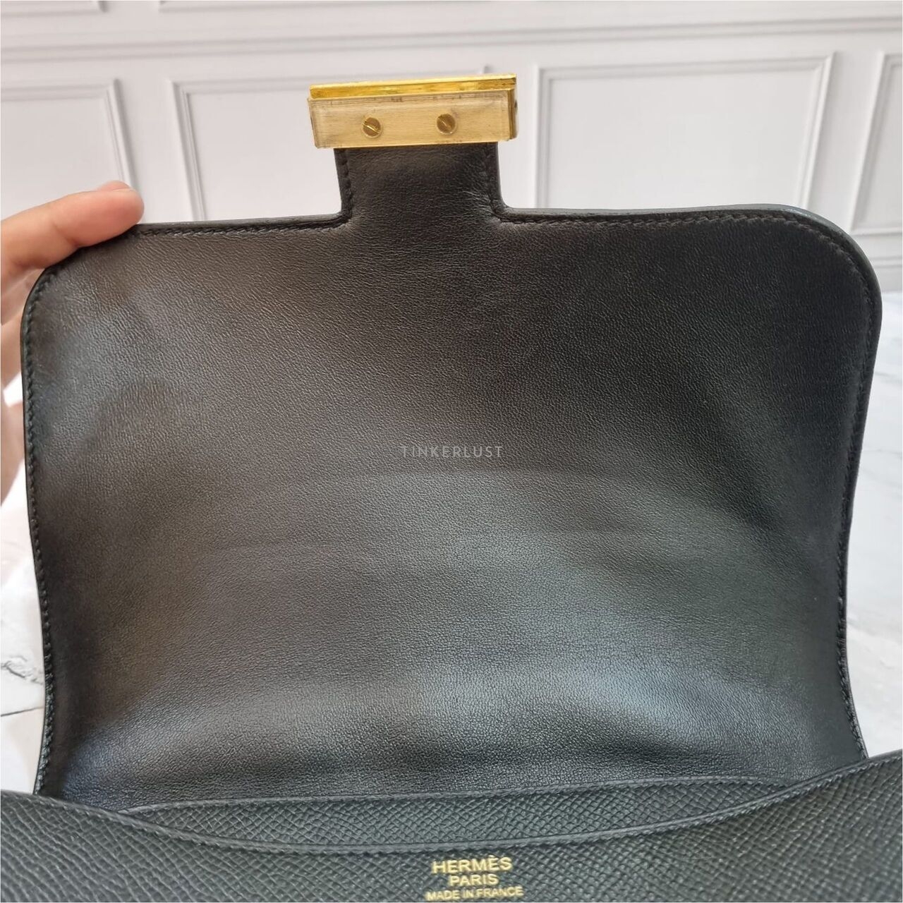 Hermes Constance 24 Black Epsom GHW #T Sling Bag