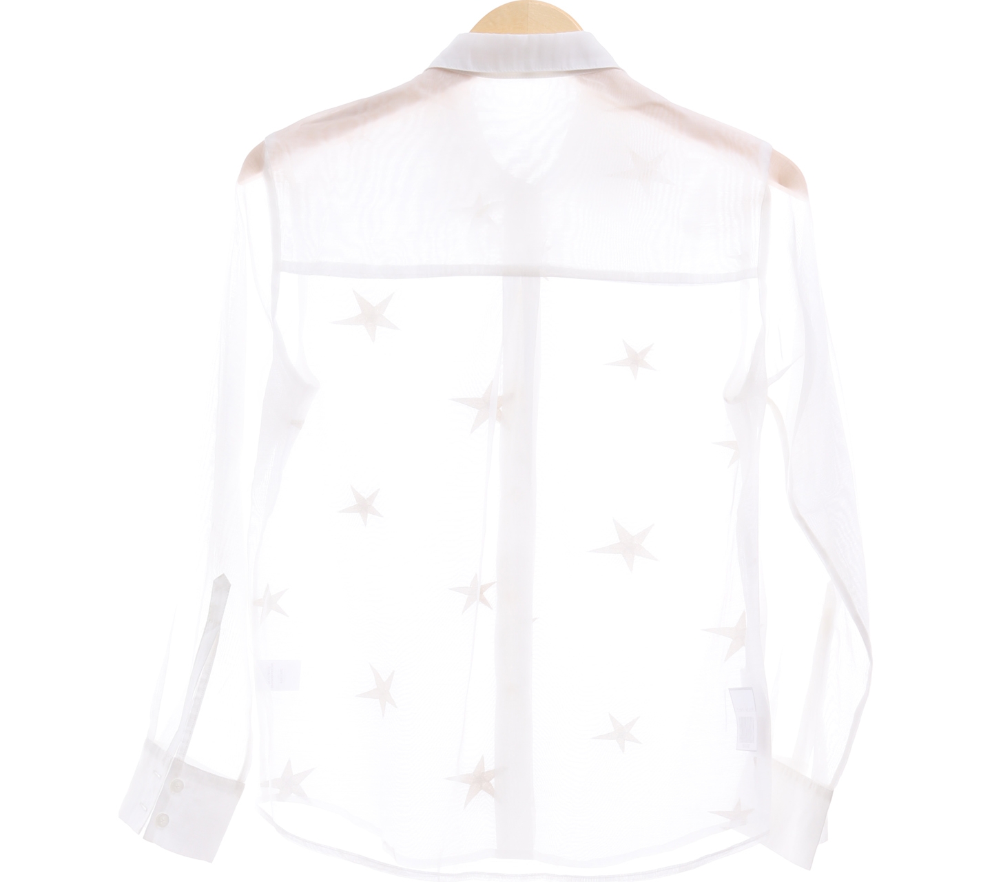 Pomelo White Rou Star Sheer Shirt