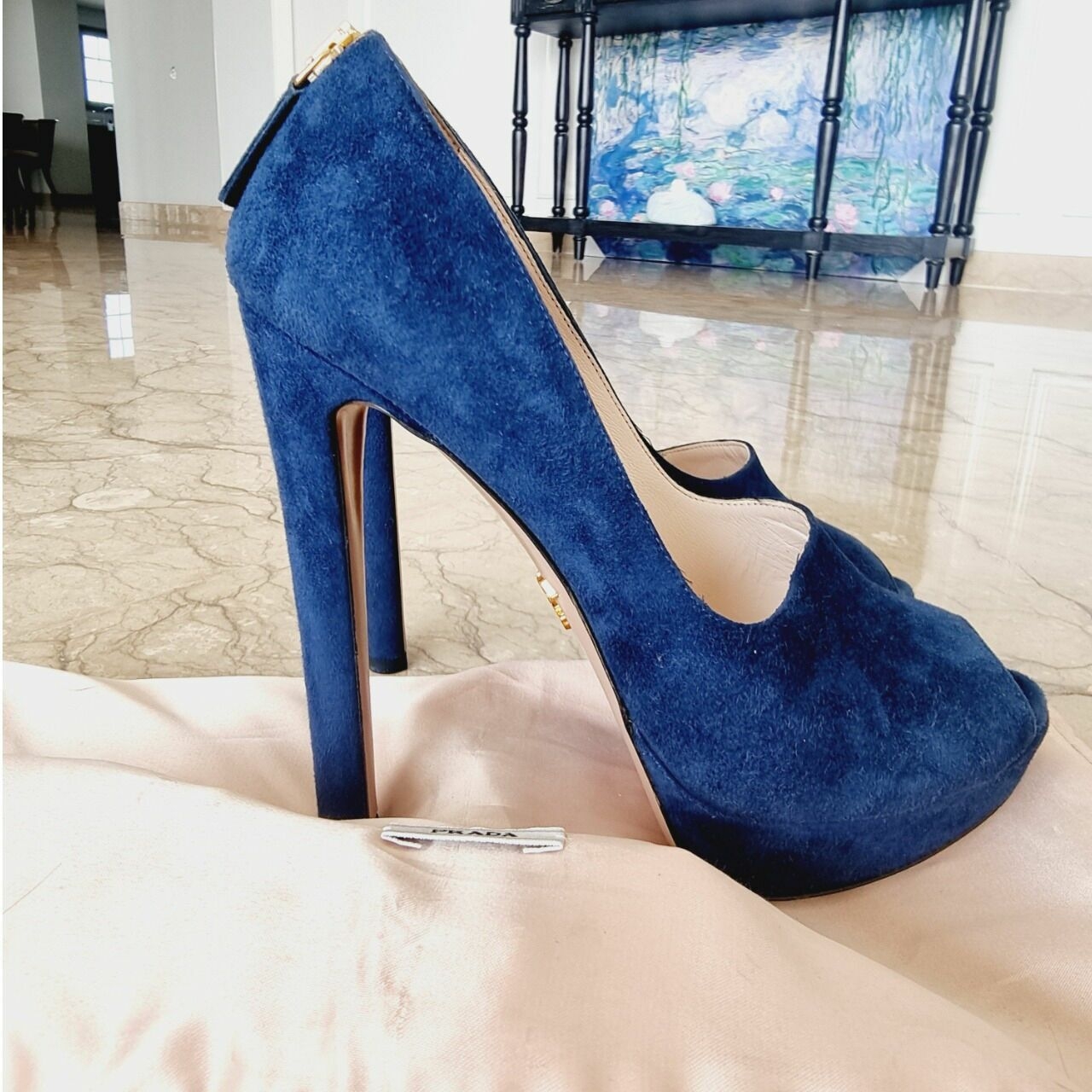 Prada Navy Heels