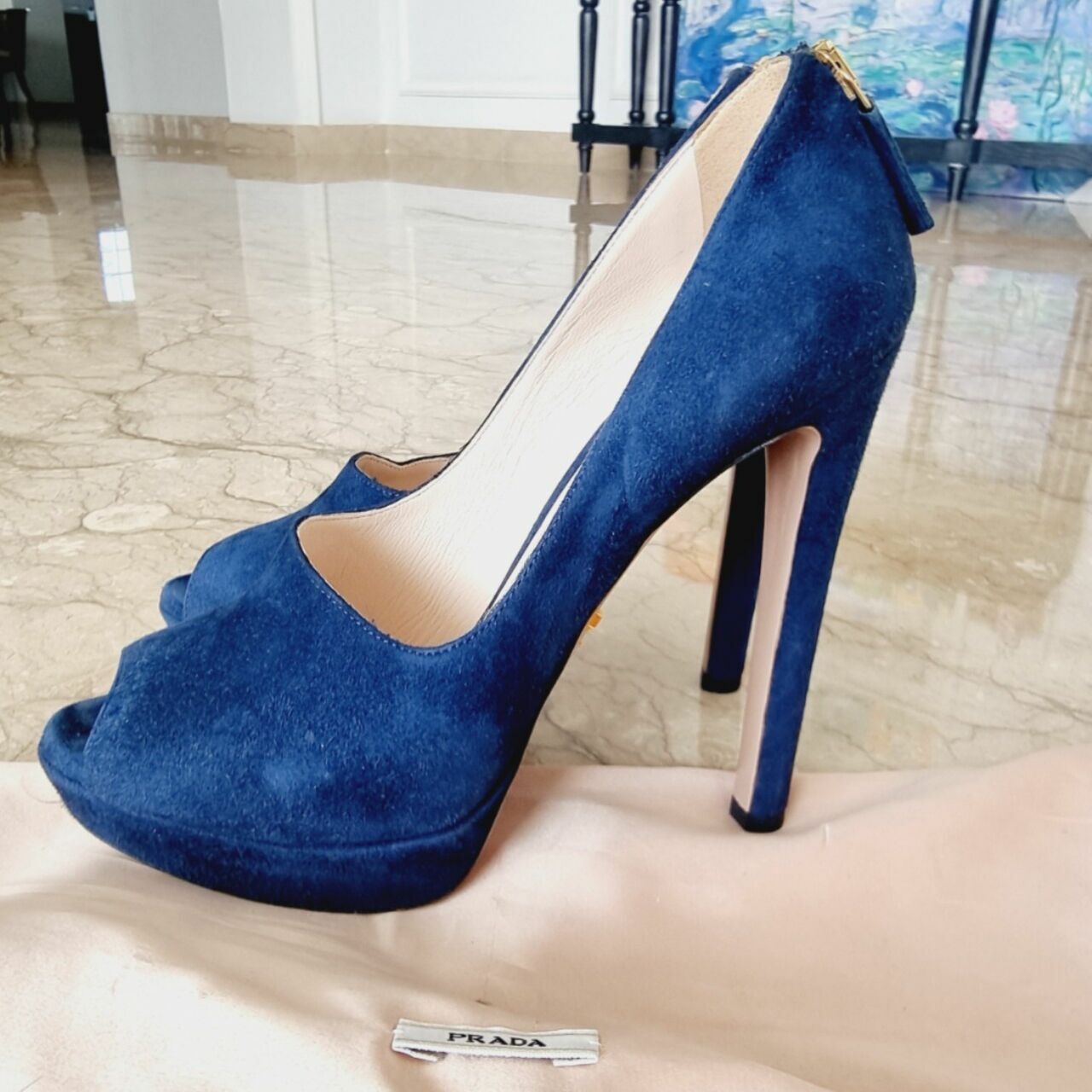 Prada Navy Heels